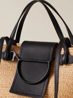 Shopping bag in paglia intrecciata